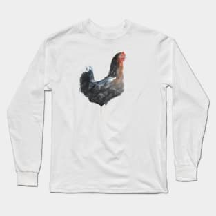 Watercolor Hen Long Sleeve T-Shirt